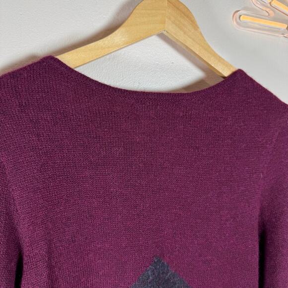 Peruvian Connection Alpaca Blend A Line Sweater Dress  Size Medium Burgundy - Picture 5 of 10